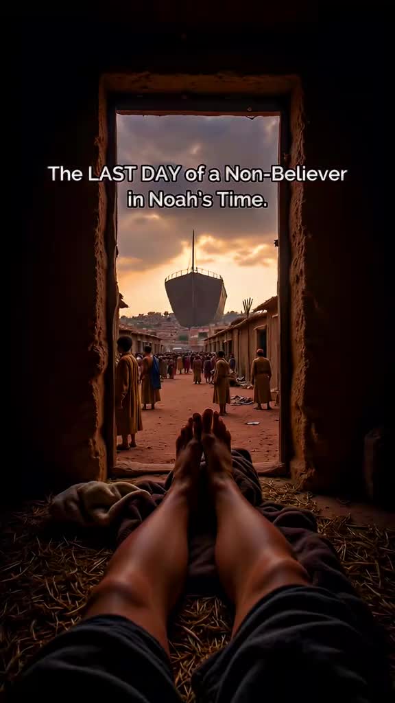 NOAH | I asked AI to recreate the last day of a non-believer in Noah… 🌊⚡ Watch the chaos before the flood: feasts, gian