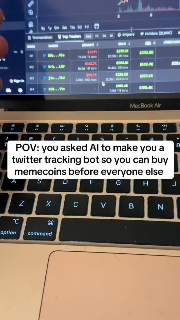 think ahead of others #memecoins #AI #tracking #twitter