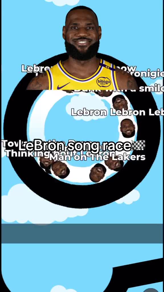 LeBron song race🏁 @ilyaugust @dliosports #lebronjames #songs #fyp #marblerace