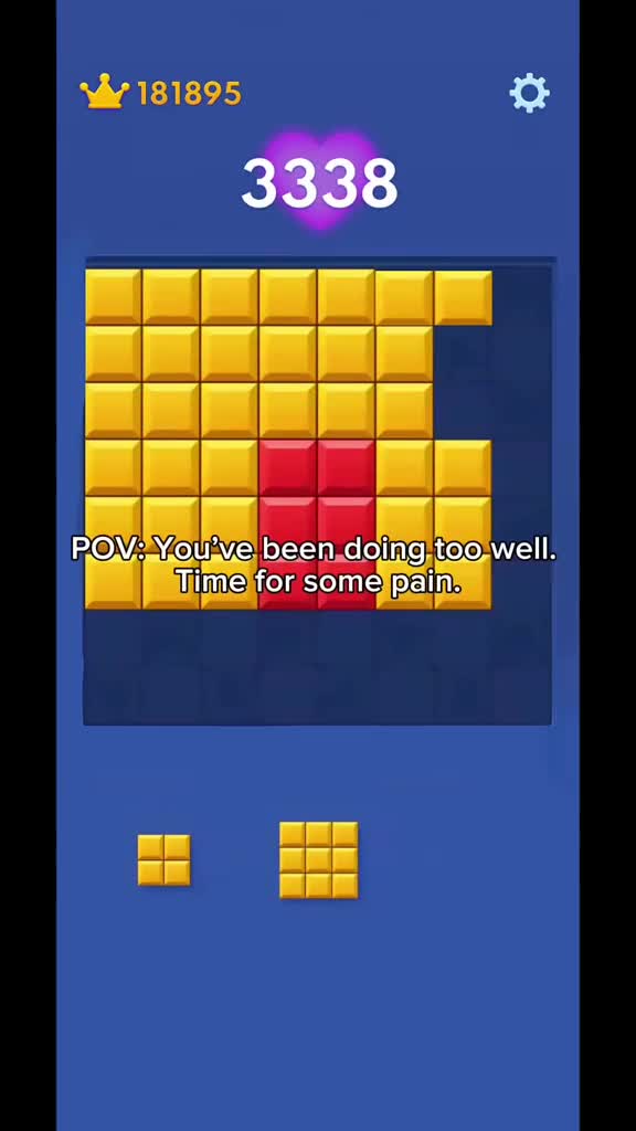 Waiting for people saying: ITS SOLVABLE #blockblast #blockblastlove #makeurname #pinkheart #blocks #tutorial