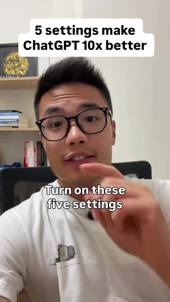 Turn on these five settings to make ChatGPT 10 times more powerful! #chatgpt #chatgptprompts #chatgpthack #ai #fyp