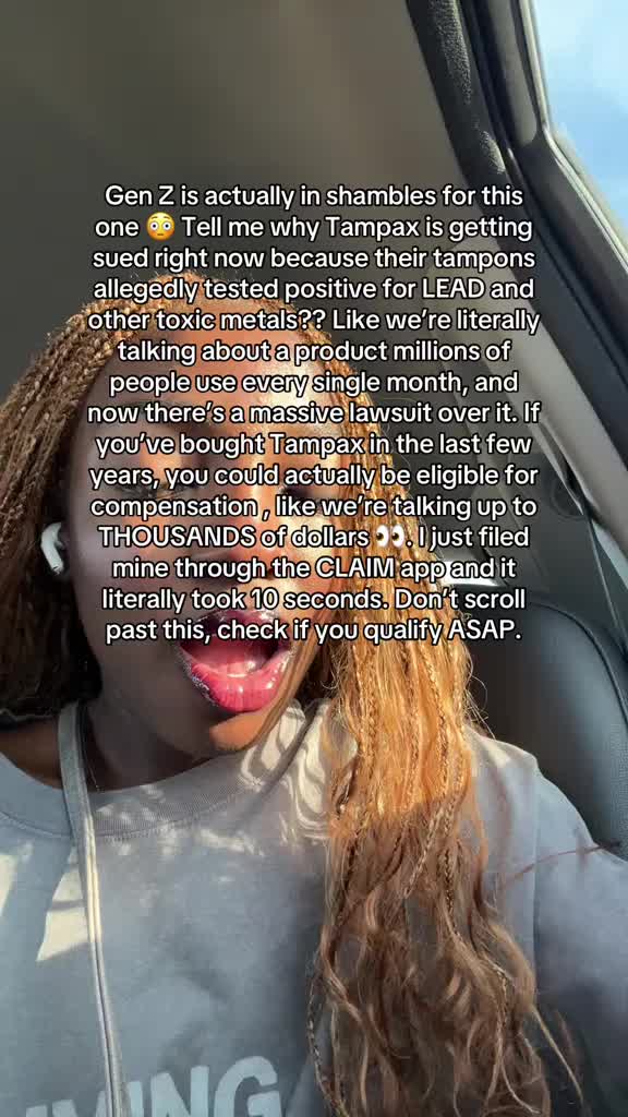 To my girlies out there that use tampax….go claim your money😩#classactionlawsuit #arbitration #sidehustle #fyp #viral