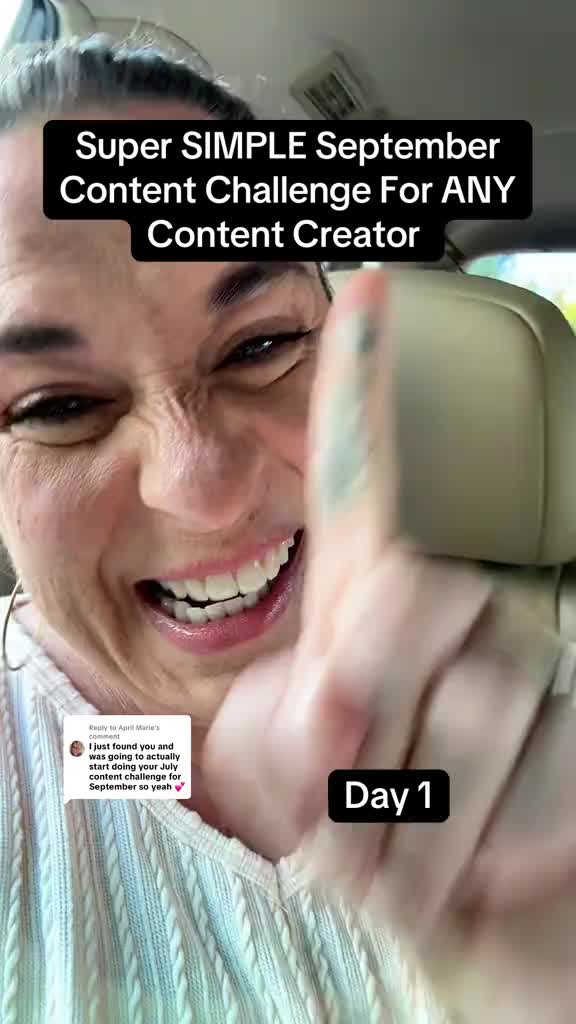 Replying to @April Marie September Content Challenge Day 1 is ready to go! Follow along in September to make your conten