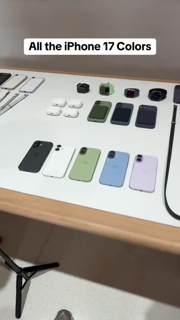 All the colors on the new iPhone 17  #iphone17 #iphone17colors #iphonelaunch #apple #iphone