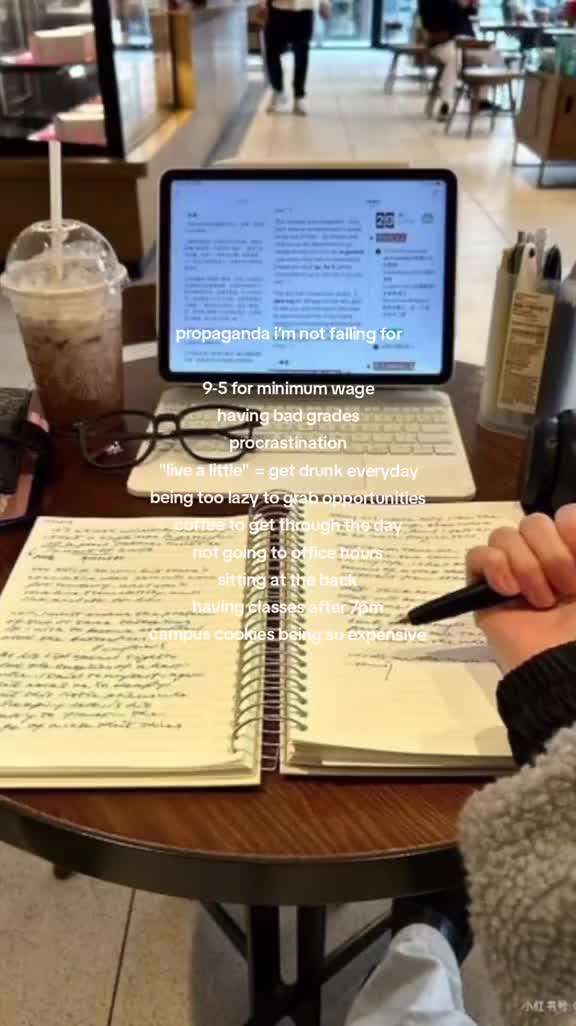 propaganda I'm not falling for, college version #studytok #student #studymotivation #college #fyppp