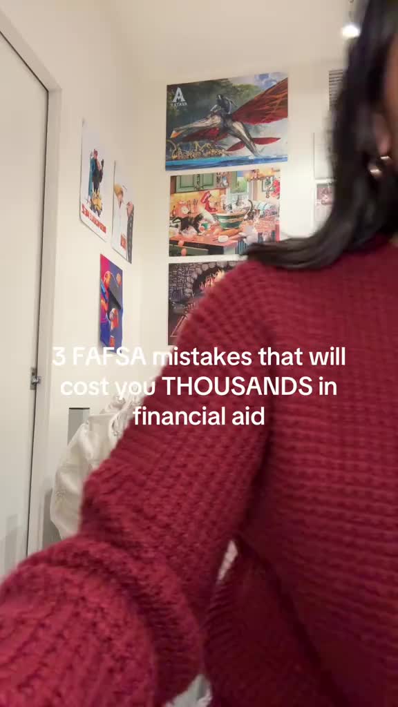 💰3 FAFSA mistakes that will cost you THOUSANDS in financial aid! #fafsa #highschool #financialaid #senioryear #seniors