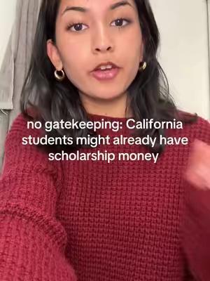 #ad no gatekeeping: CA students might already have scholarship money waiting! you may have a CalKIDS scholarship of up t