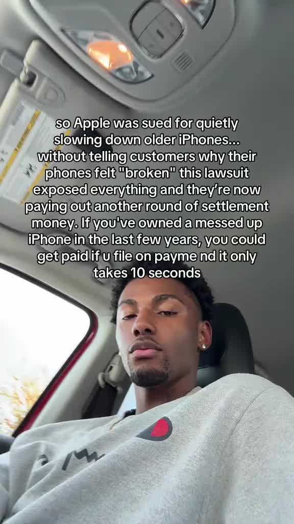 Apple got caught slowing down old iPhones again… this payout is crazy. 💀📱 #paymepartner #apple #applelawsuit #classact