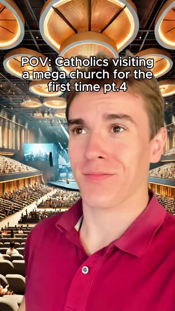 Genuinely what is going on? 💀 #catholic #catholicism #catholictok #rosary #megachurch