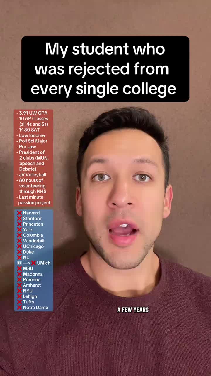 Rejected from every single college . . . . #senioryear #senior #highschool #collegeapps #collegeadmissions