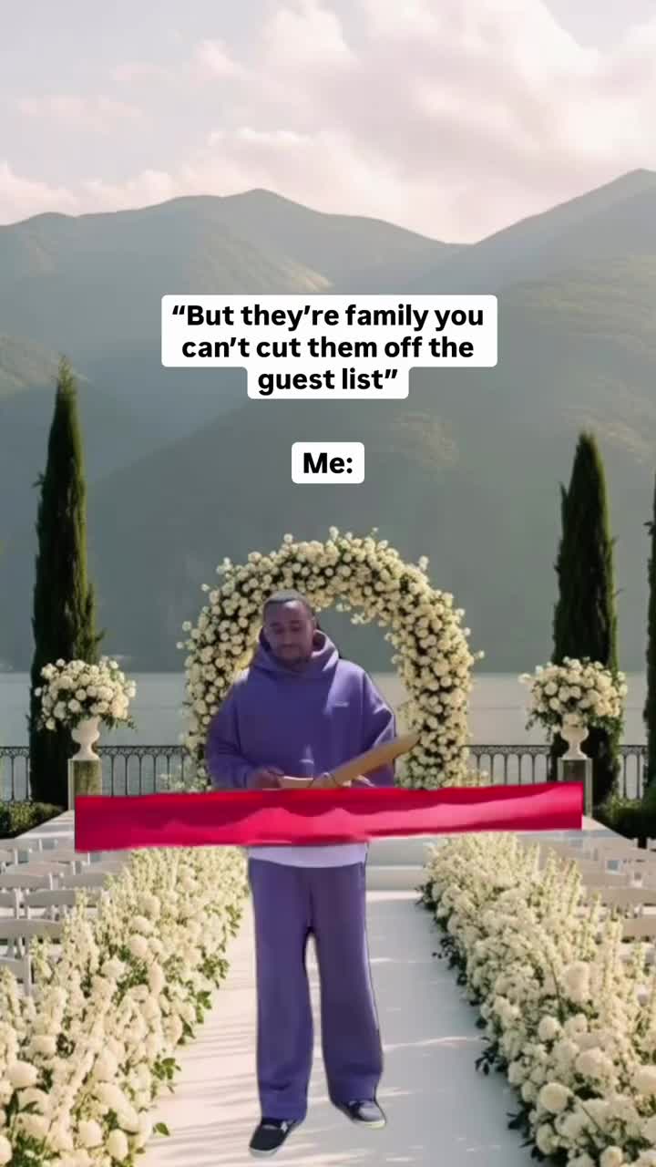 Sometimes the guest list guilt hits harder when it’s family... but here’s your sign: you can say no ✂️ Your day, your ru