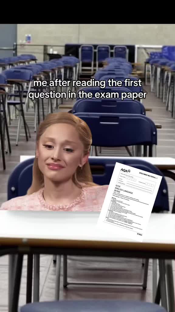 like oh okay this exam? i’m cooked #exam #arianagrande #schoolmemes #gcse #exams