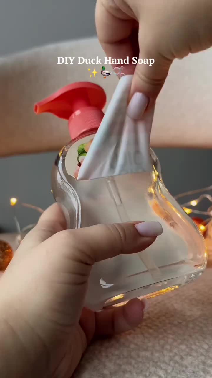 DIY Duck Hand Soap ✨🦆🫧 Bring a little happiness to your hand washing routine DIY duck hand soap, rubber duck soap, han