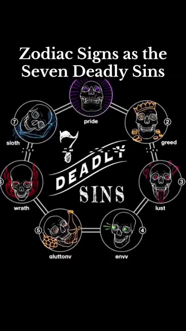 The Zodiac Signs as The Seven Deadly Sins! #zodiacsign #zodiacsigns #astrology #zodiacs