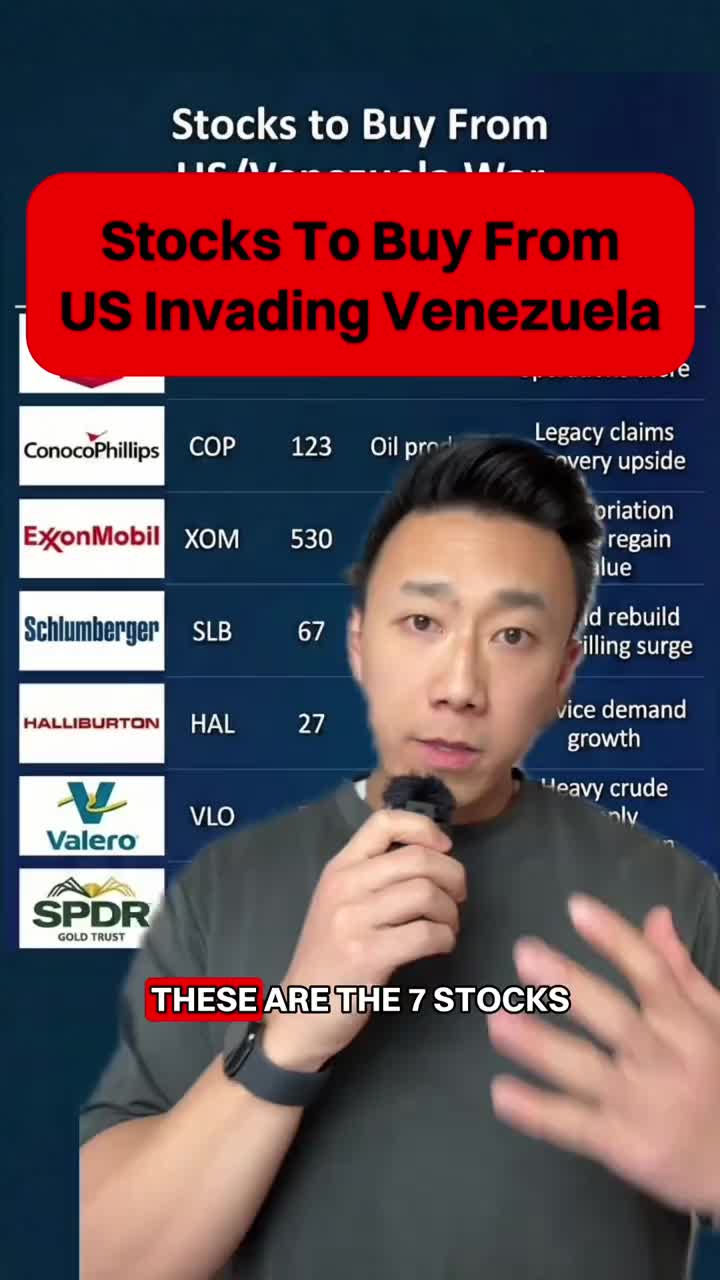 7 stocks that stand to benefit from US/Venezuela conflict 1. Chevron (CVX) 2. ConocoPhillips (COP) 3. Exxon Mobil (XOM) 