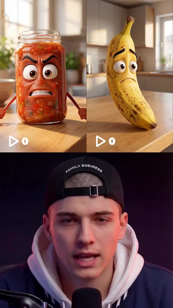learn how to create viral videos of objects and foods explaining how you can best use or eat them.  #aifunnyvideos #gene