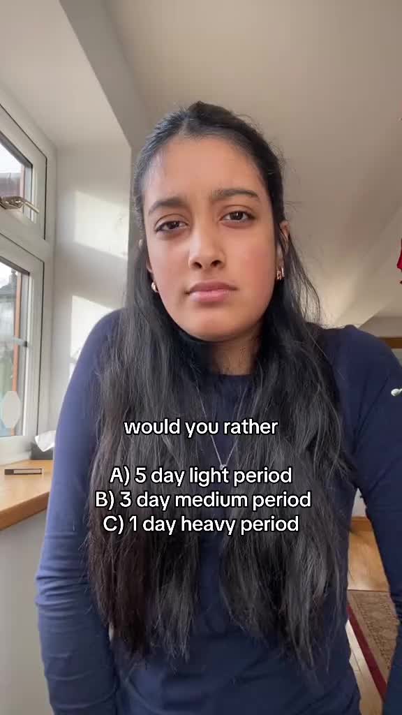 i honestly don’t know 🥲 but whatever you pick, track it on luna (link in bio 🔗) #wouldyourather #periods #periodtok #f