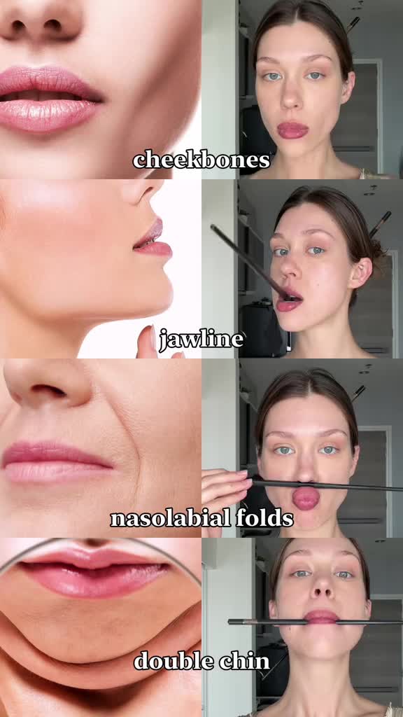 All you need is a pencil ✏️✨ Lift your cheekbones, define your jawline, smooth nasolabial folds, and tone your chin natu