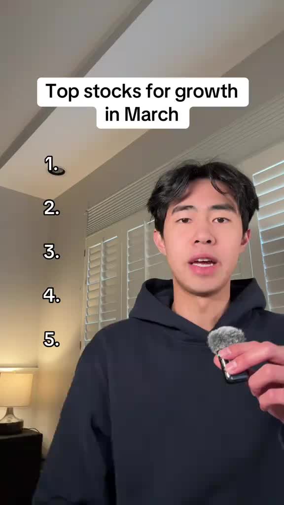Top stocks for growth in March 2026.  Not financial advice.  #stock #investing #stockmarket #PersonalFinance #finance