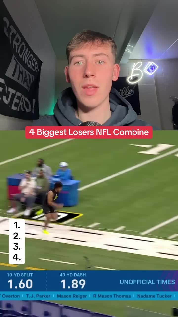 4 Biggest Losers NFL Combine #nfl #combine #nfldraft #nflcombine #thefootballfreak