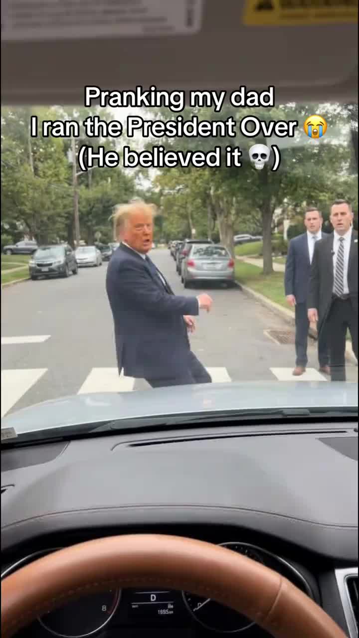 He believed it 😭 #dad #president #trump #ai #fyp