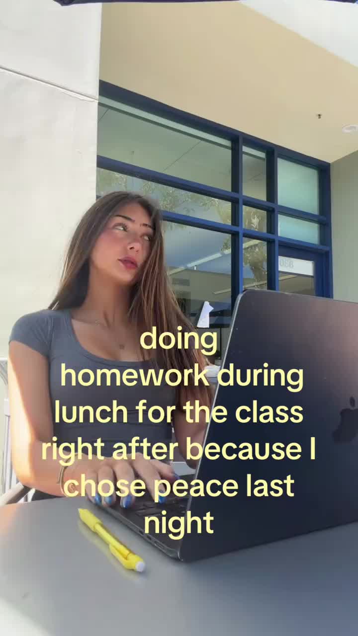 looking around making sure my teacher doesn’t see #homework #lunchbreak #relatable #funny #school