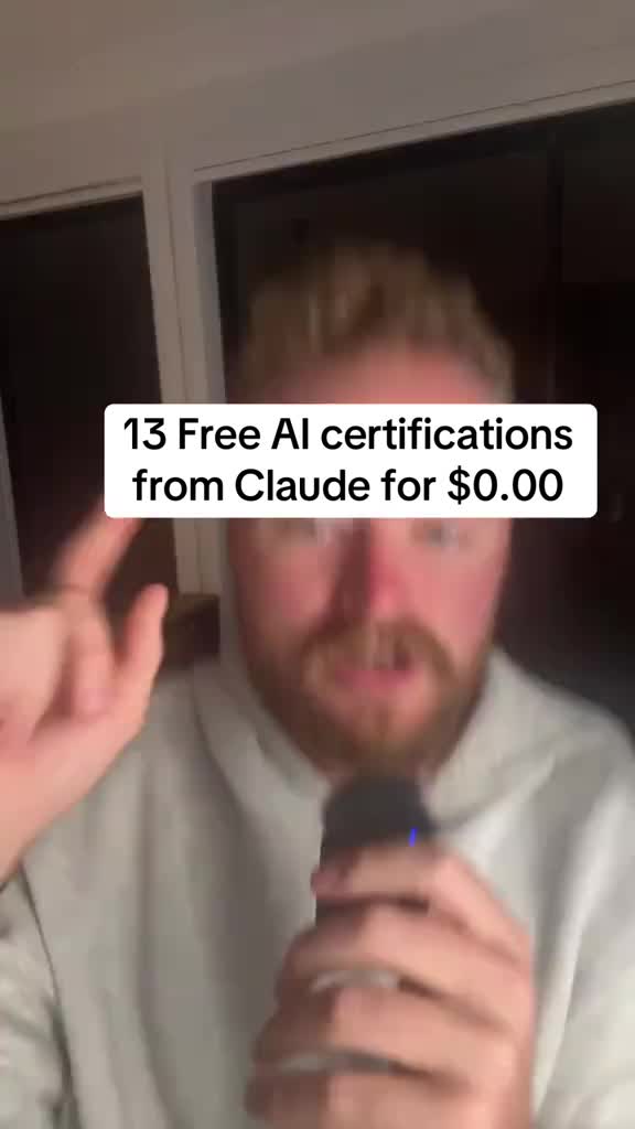 Comment “Claude” for the full list of courses from Anthropic on Claude. In 2026 you have to learn AI and learn Claude… b