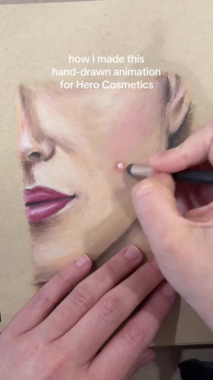 this was such a fun project🤭✍🏻 @Hero Cosmetics ✨ #arttok #artprocess #animation #handdrawnanimation