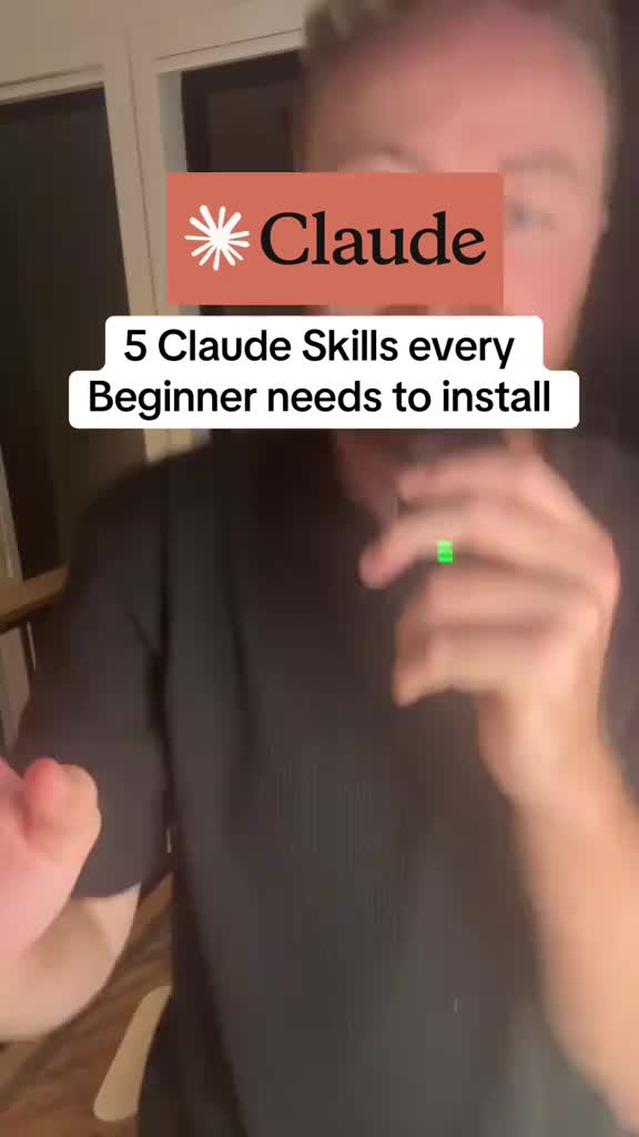 5 Claude Skills that every beginner needs to install. It’s hard to learn AI and Claude as a beginner. Before you start w