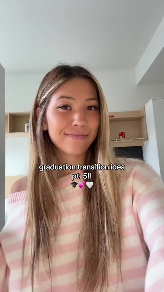 pt. 5 transition idea for GRADUATION!!💓👩🏼‍🎓🤍   #graduationtransition #transition #transitionideas #graduation #clas