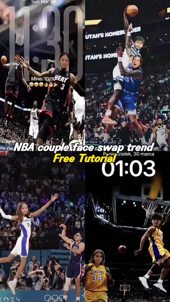 How to make NBA couple face swap trend with Dola . NBA couple face swap trend TikTok NBA face swap trend Lebron Wade fac
