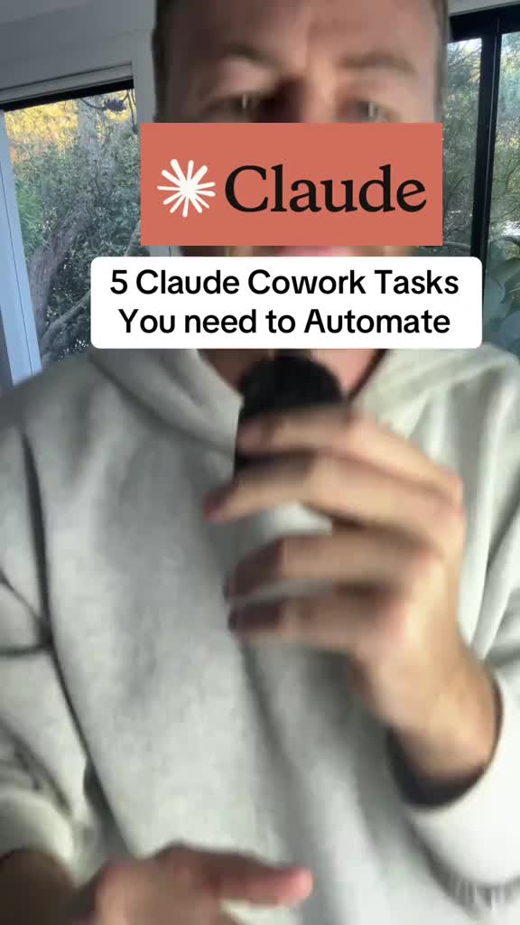 5 Claude Cowork Tasks you need to automate. Claude Cowork is one of the best ways to automate repetitive tasks and lever