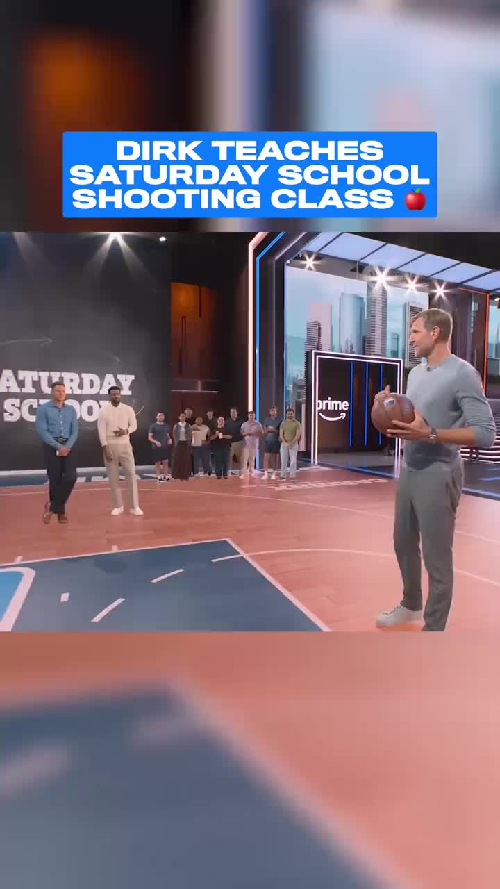 Professor Dirk's shooting checklist had Blake and UD taking notes ✍️ #nbaonprime #dirknowitzki