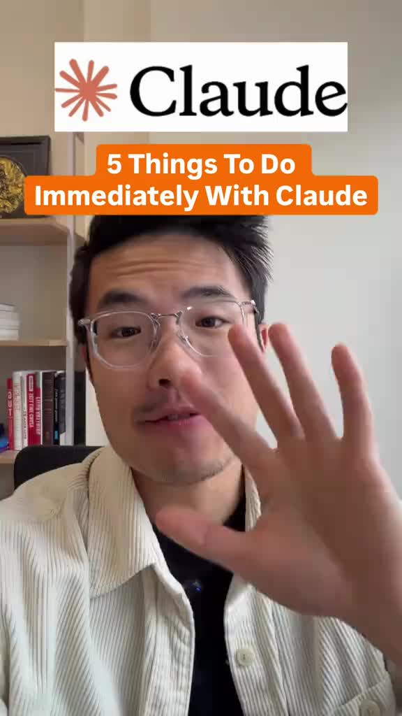 🚀 Five things you need to do when you start using Claude. Doing these three things will make you a top 1% Claude immedi