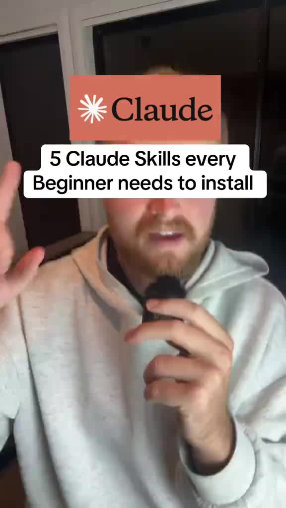 5 Claude skills that every beginner needs to install when they get started. It’s difficult to learn Claude and AI as a b