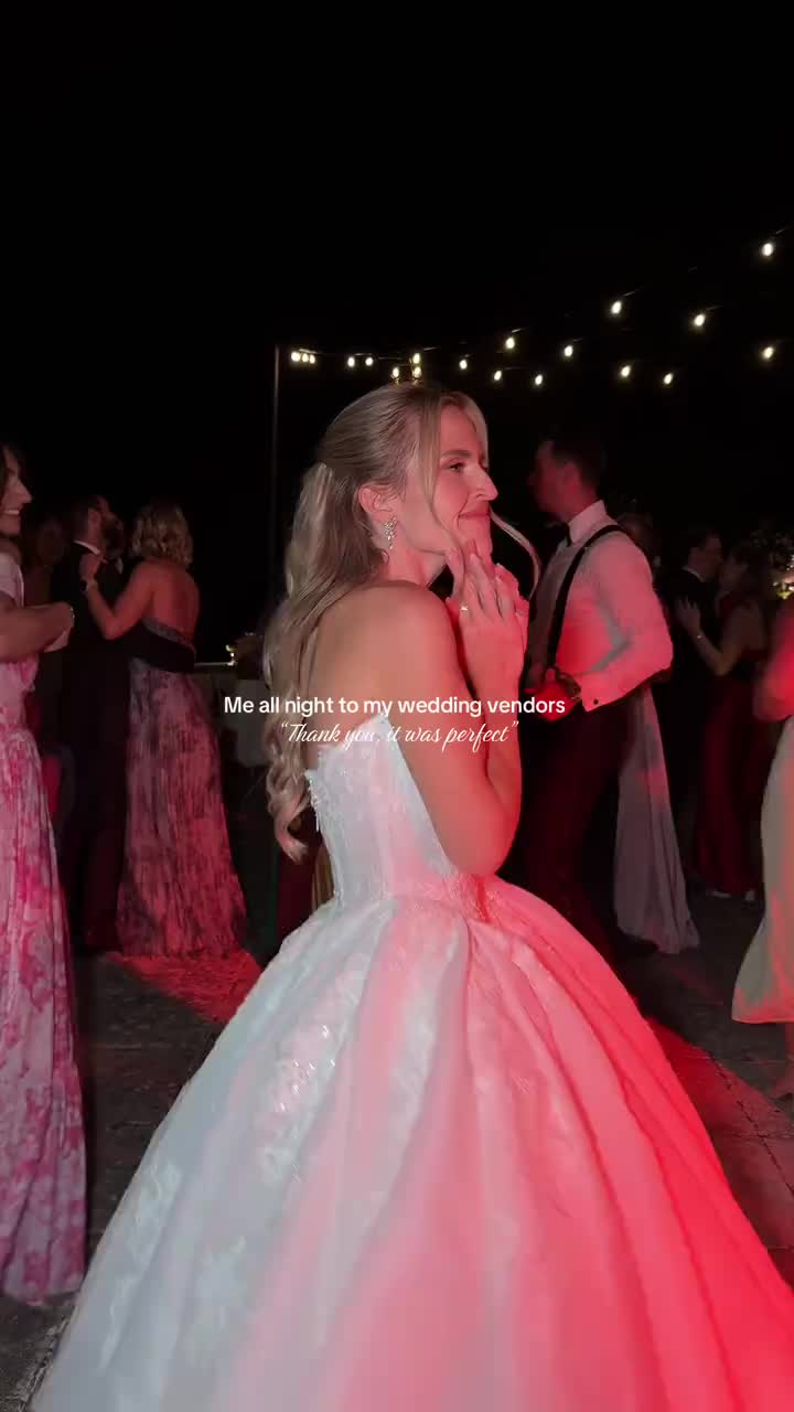 I always say about my wedding, it was me, but it was mostly the people who took my vision and made it come to life so pe