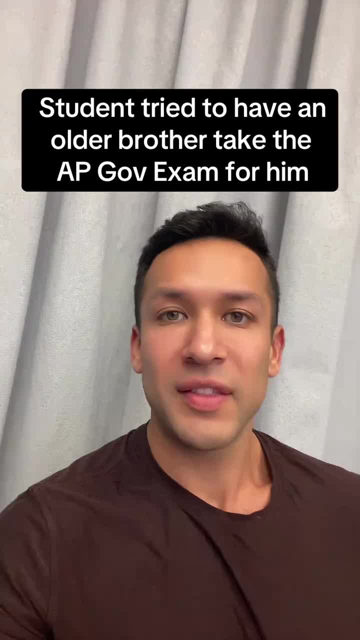 Arizona student tries to have older brother take the AP Gov exam for him . . . AP exam scandal 2026 #apgov #apexam #apex