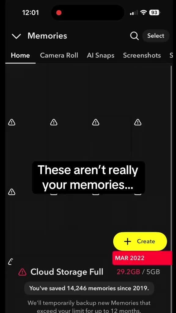 I saved all my Snapchat memories! #fyp #snapchat #plus #memories #download