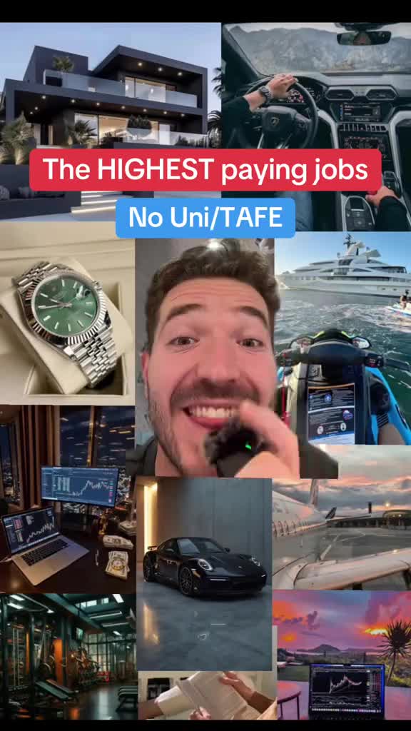 These are the highest paying jobs that require no degree and no tafe #study #exam #atar #job #uni