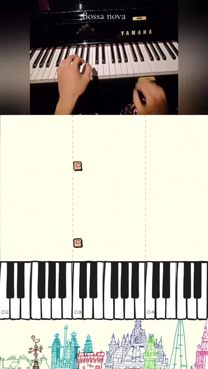 Bossa Nova #learnpiano #pianotutorial #pianotok #pianoapp #bossanova