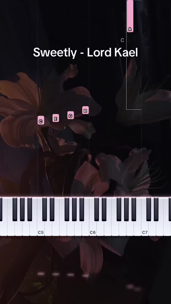So sweet / made with app falling note #piano #pianocover #pianotutorial #sweetly