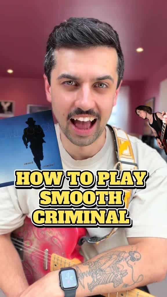 How to play Smooth Criminal by Michael Jackson on guitar 🎸 #guitar #guitartok #guitarist #smoothcrimimal #michaeljackso