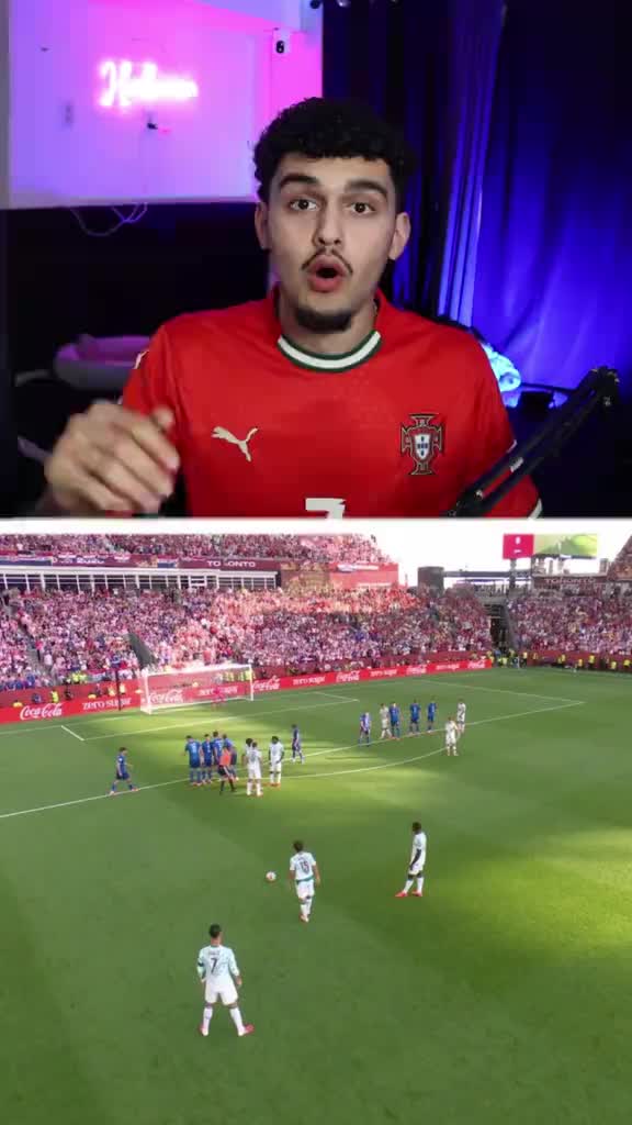 Ronaldo just scored a freekick at age of 41 in World Cup #Soccer #football #worldcup #ronaldo #polymarketpartner