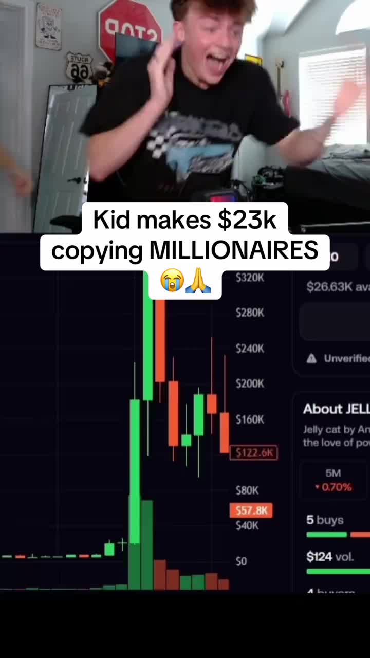 Kid makes $23k copying MILLIONAIRES 😭🙏 #copytrading#trading#crypto#millionaires#fomo