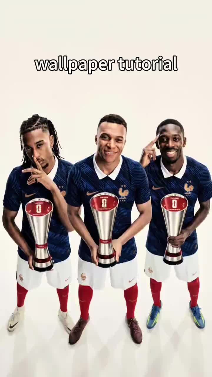 Go to the "SSME" app, search for 0216 and download the same wallpaper.  Mbappe Olise Dembele wallpaper tutorial Mbappe O