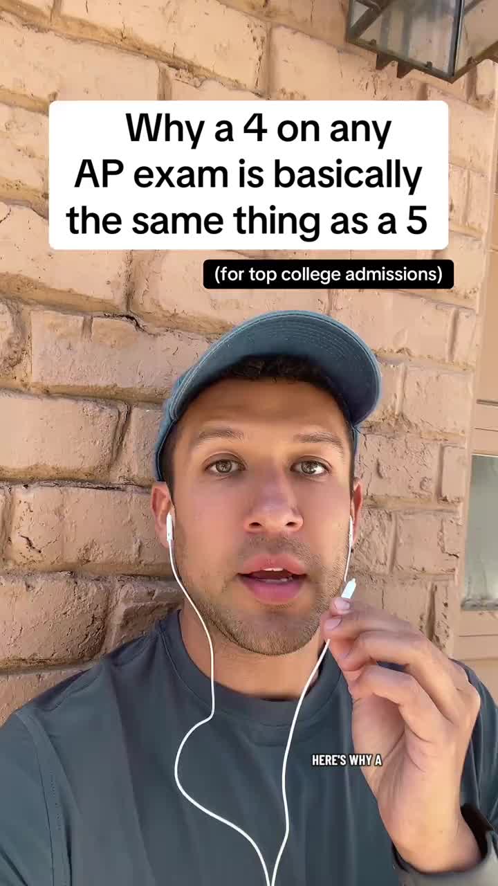 Why a 4 on an AP exam is basically the same thing as a 5 when it comes to top college admissions #apscore #apscores #ape