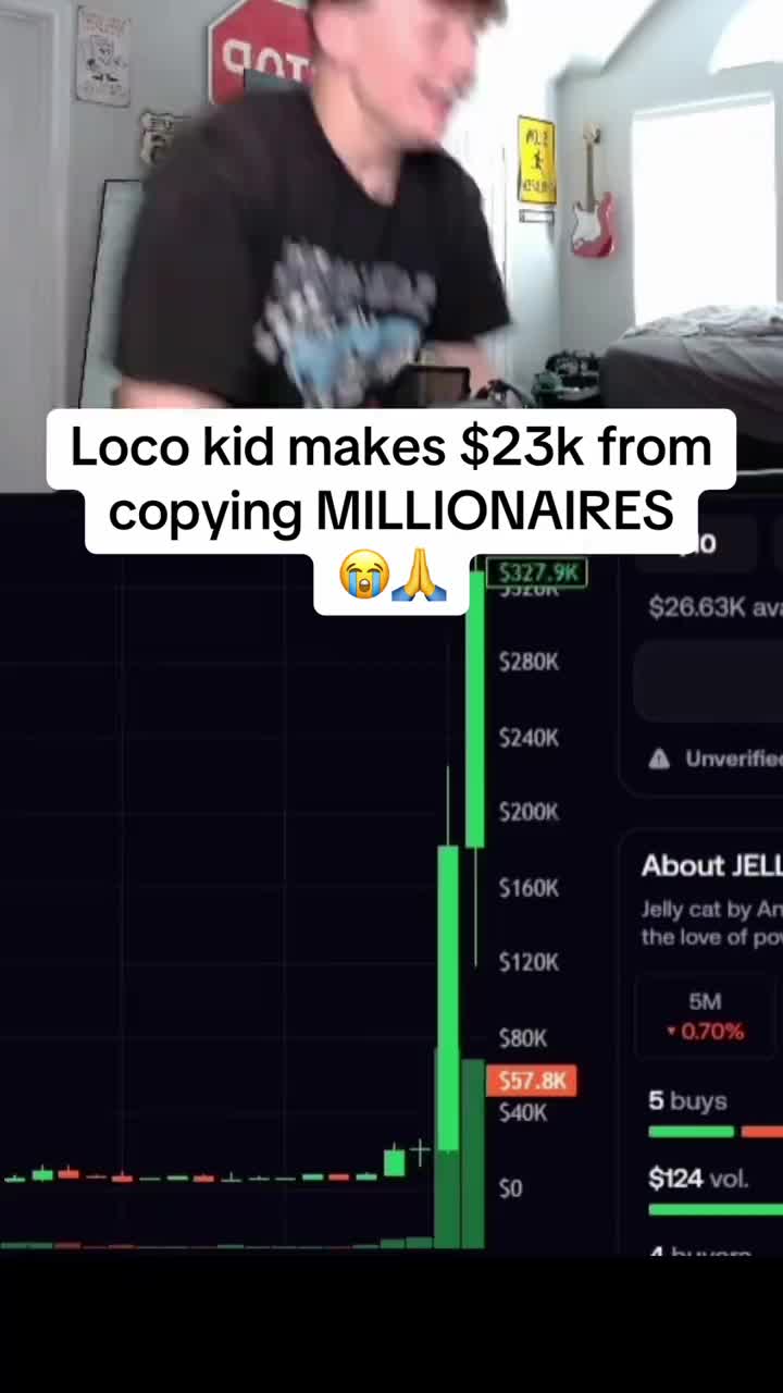 Loco kid makes $23k from copying MILLIONAIRES  😭🙏#copytrading#crypto#trading#millionaire#fomo