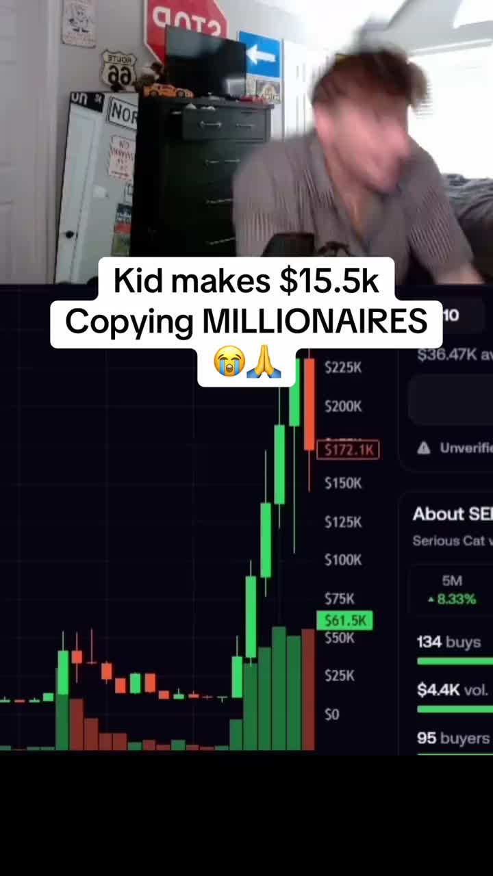 Kid makes $15.5k copying MILLIONAIRES 😭🙏 #copytrading#crypto#trading#fomo#millionaire