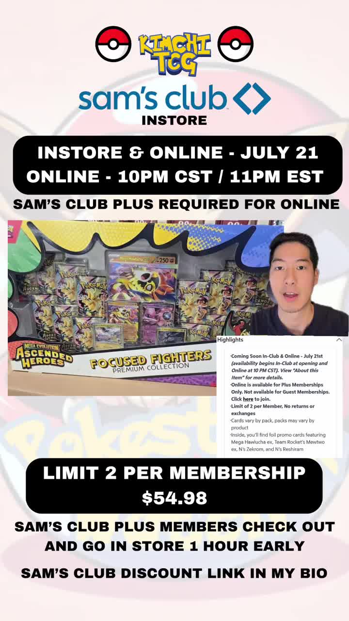ASCENDED HEROES FOCUSED FIGHTERS DROP FOR SAM’S CLUB CONFIRMED 🔥 #pokemon #pokemoncards #pokemontcg #pokemoncommunity #