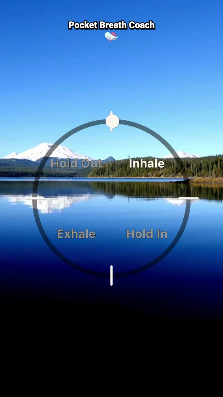 Calming Box Breathing Exercise Slow down with this guided 4.5 second box breathing exercise. Inhale for 4.5 seconds Hol